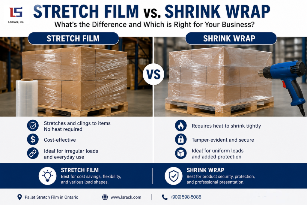 pallet stretch film wrapping warehouse products
